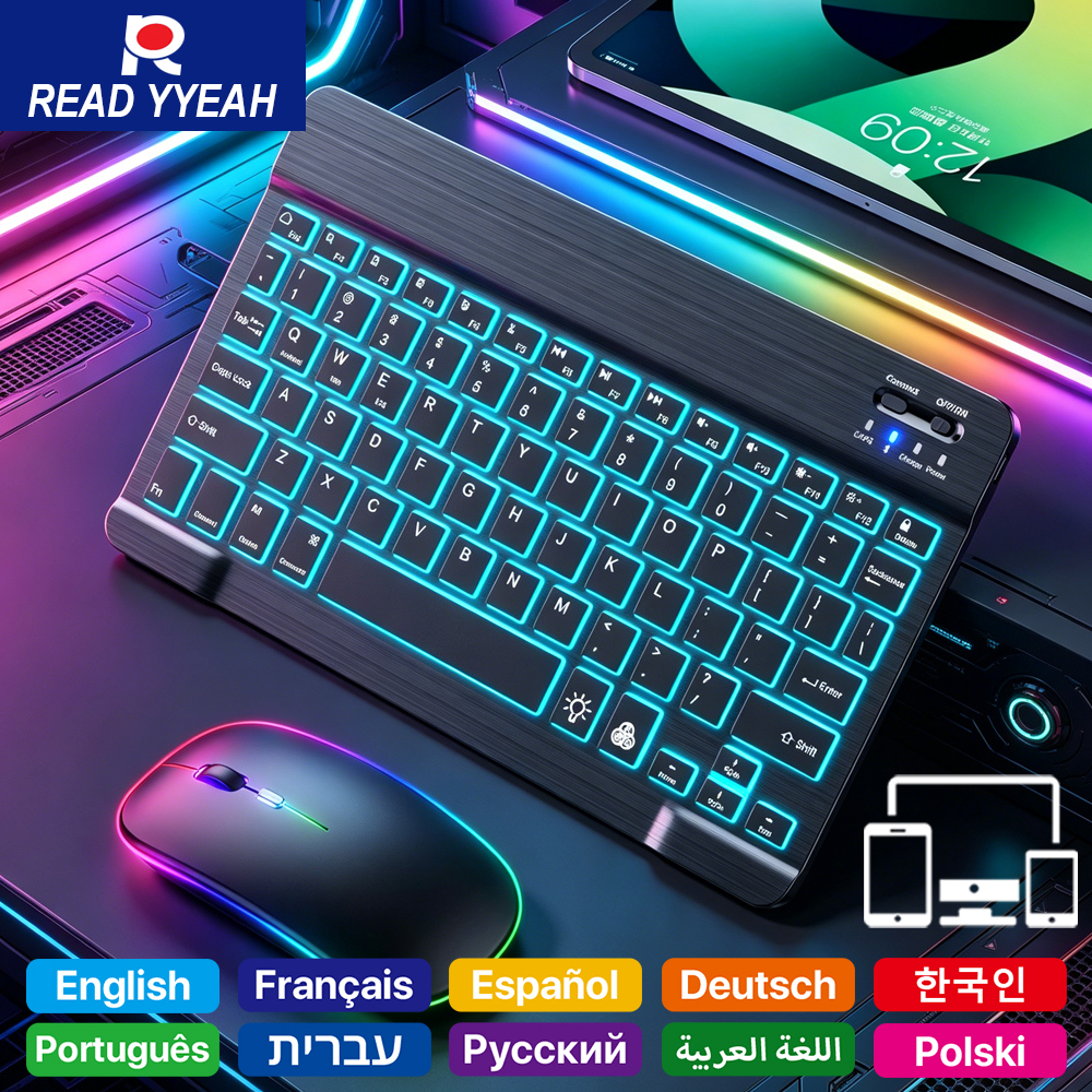 Pc Gaming Rgb - READ YYEAH RGB Backlit Bluetooth Keyboard