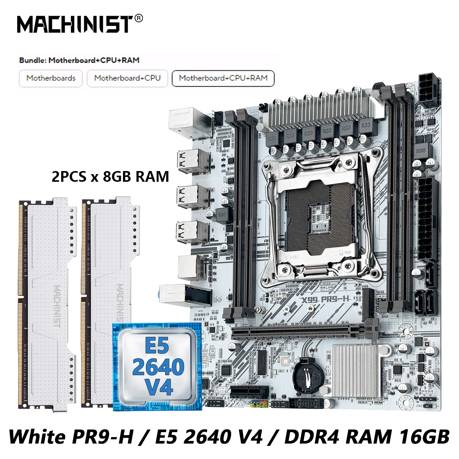 Pc Gaming Xeon - MACHINIST White X99 Motherboard Kit Set