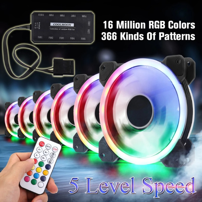 120mm RGB Quiet Adjustable PC  - огляд і ціна Pc Gaming Rgb