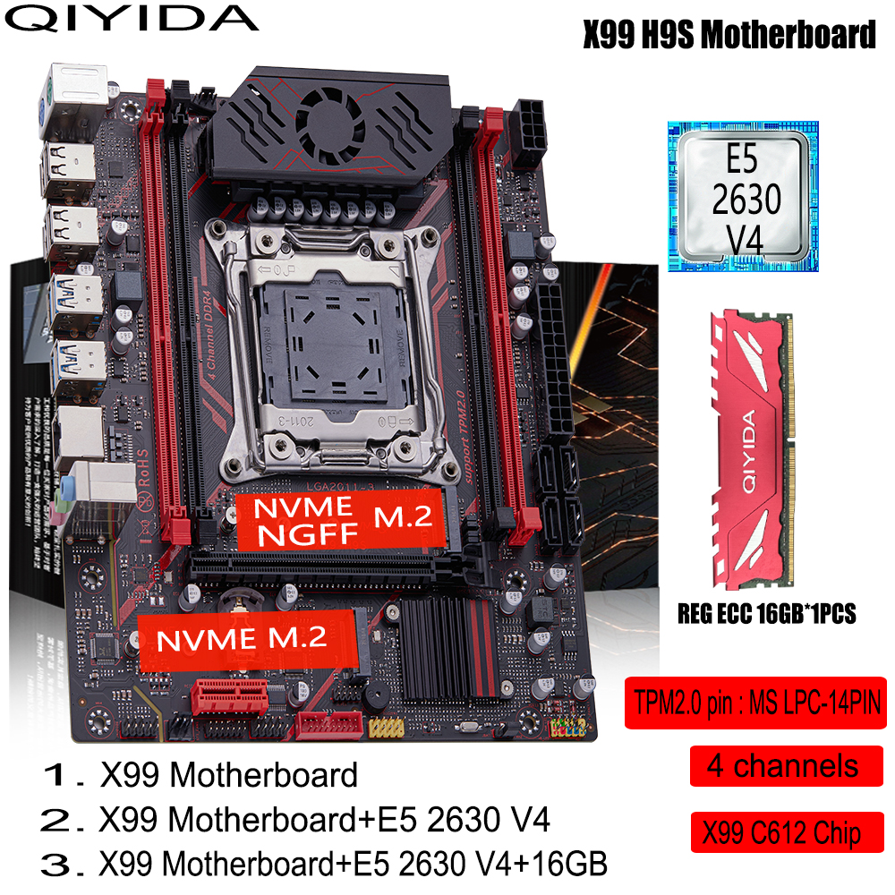 QIYIDA X99 H9S Motherboard Set - огляд і ціна Pc Gaming Xeon
