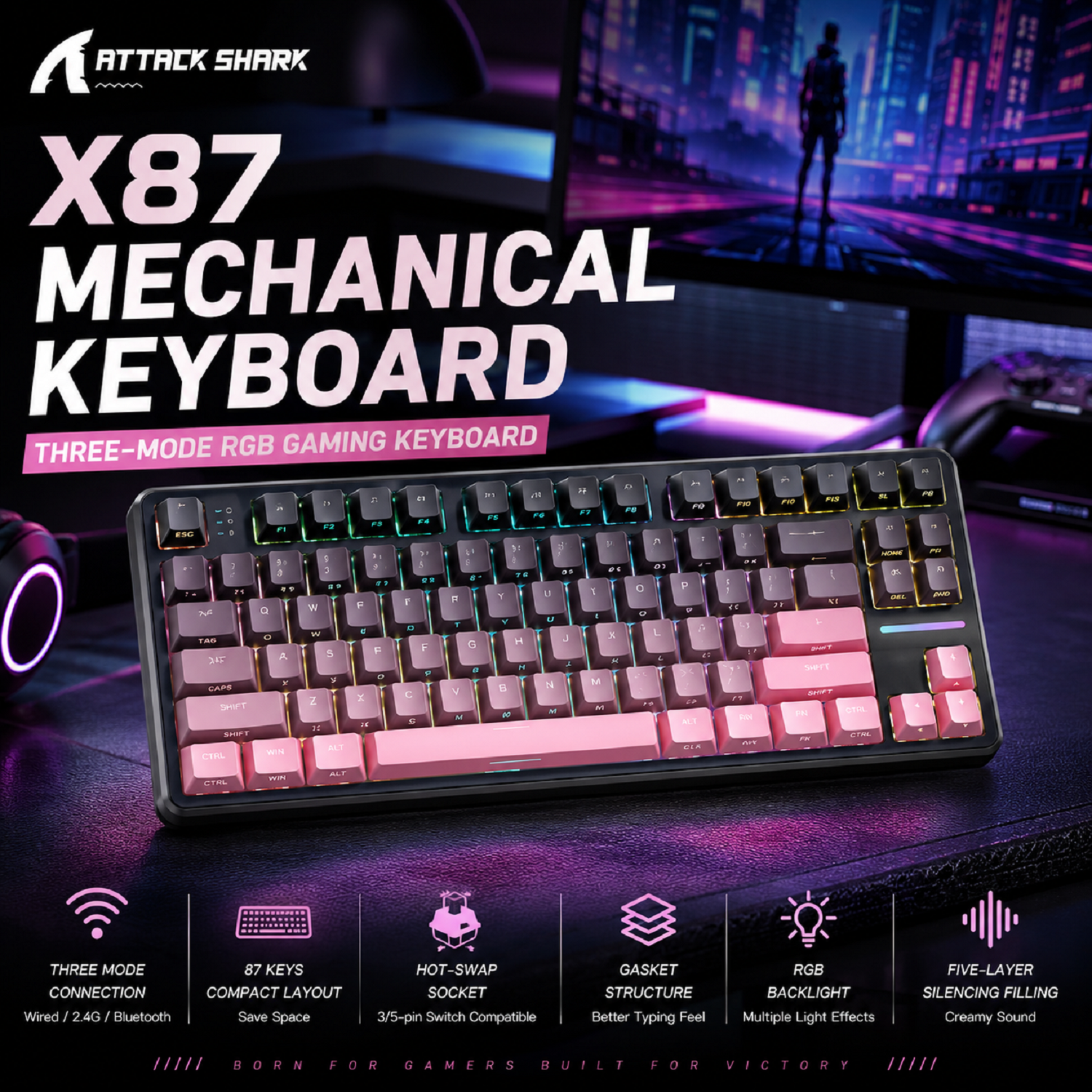 Attack Shark X87 Macro Drive G - огляд і ціна Pc Gaming Rgb