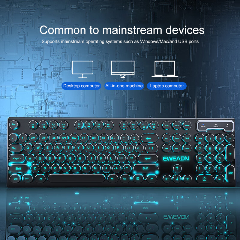 EWEADN Typewriter Gaming Keybo - огляд і ціна Pc Gaming Keyboard