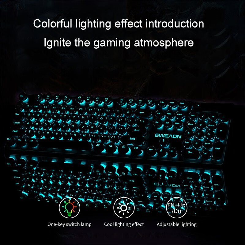 EWEADN Typewriter Gaming Keybo - огляд і ціна Pc Gaming Keyboard