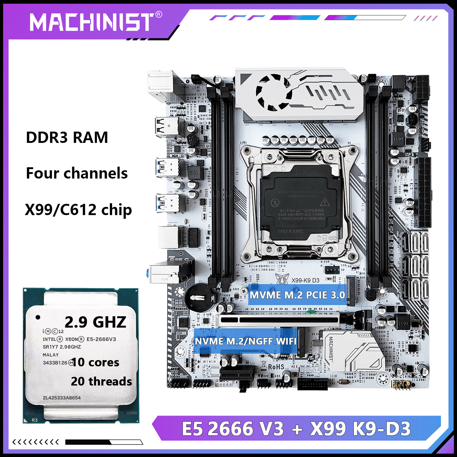 MACHINIST X99 K9-D3 Motherboar - огляд і ціна Pc Gaming Xeon