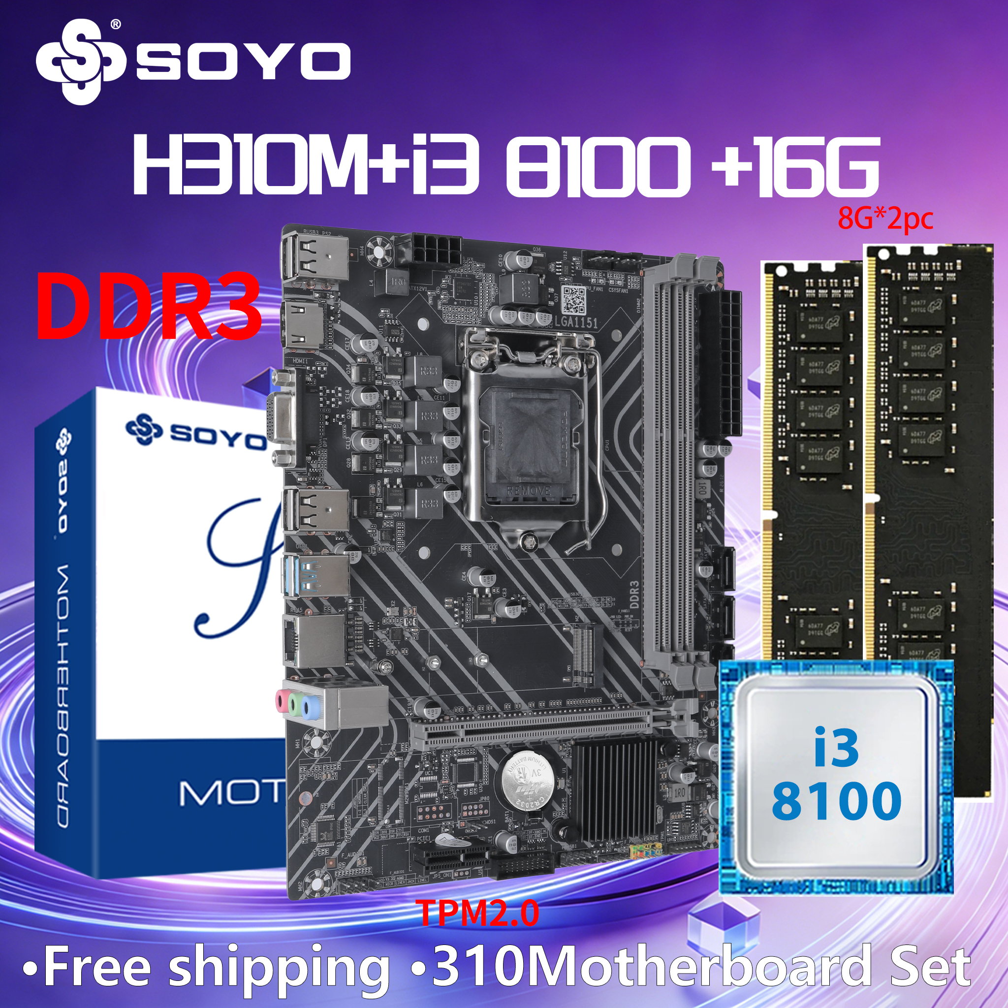 SOYO H310M DDR3 Motherboard i3 - огляд і ціна Pc Gaming Xeon