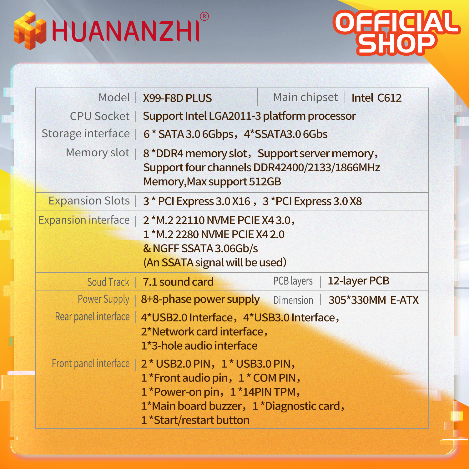 HUANANZHI X99 F8D PLUS LGA 201 - огляд і ціна Pc Gaming Xeon
