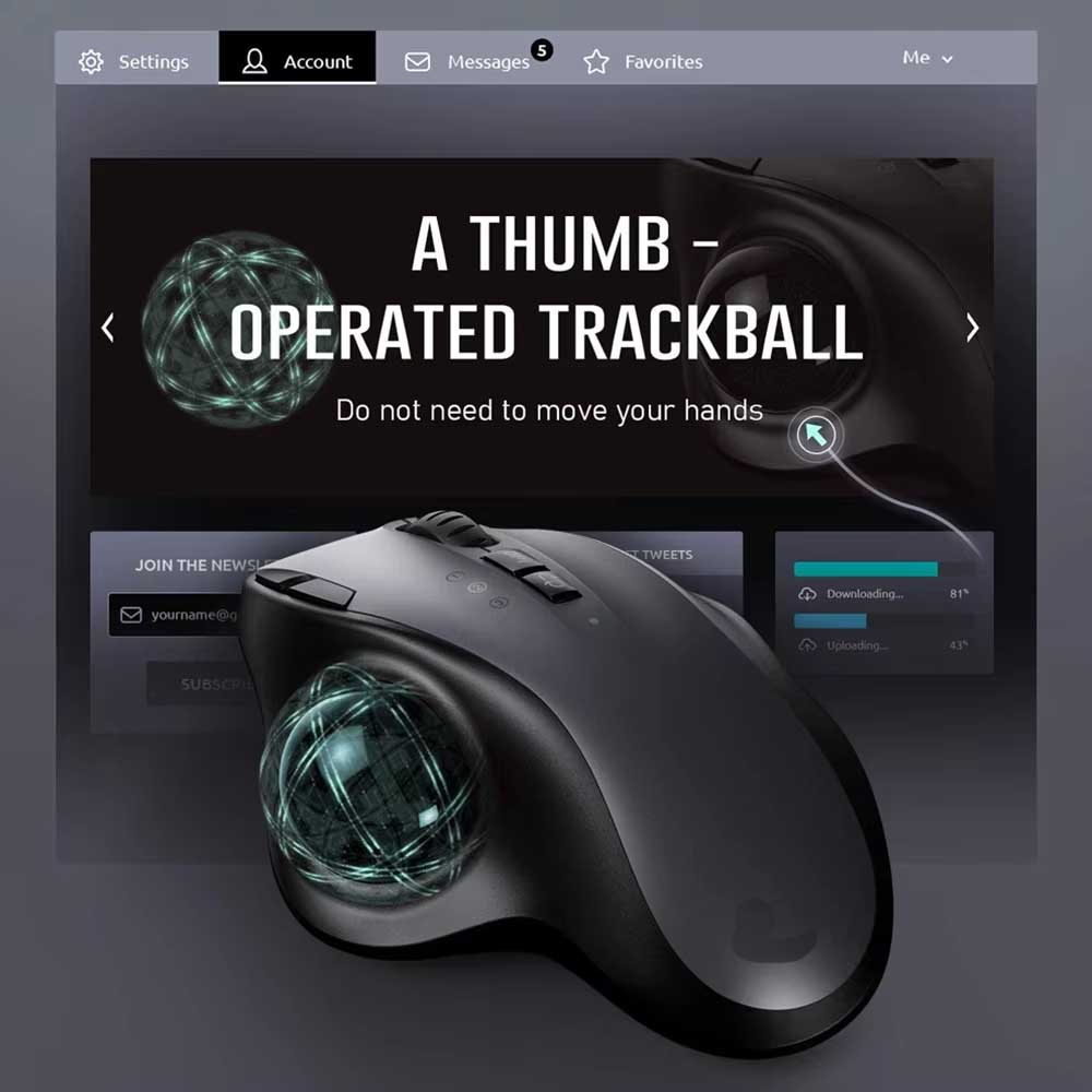 Jomaa Trackball Mouse Bluetoot - огляд і ціна Pc Gaming X3D