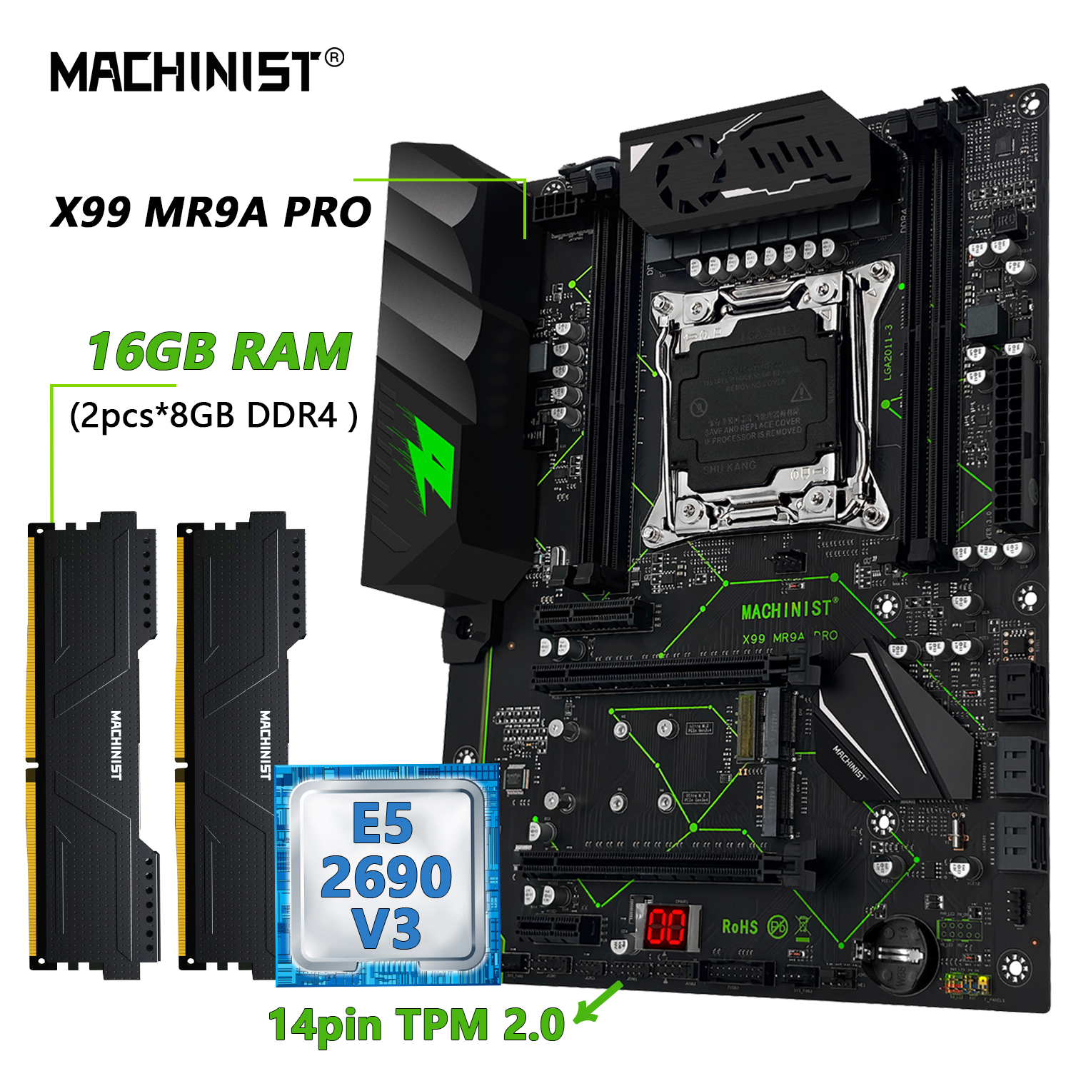 MACHINIST MR9A PRO X99 TPM 2.0 - огляд і ціна Pc Gaming Xeon