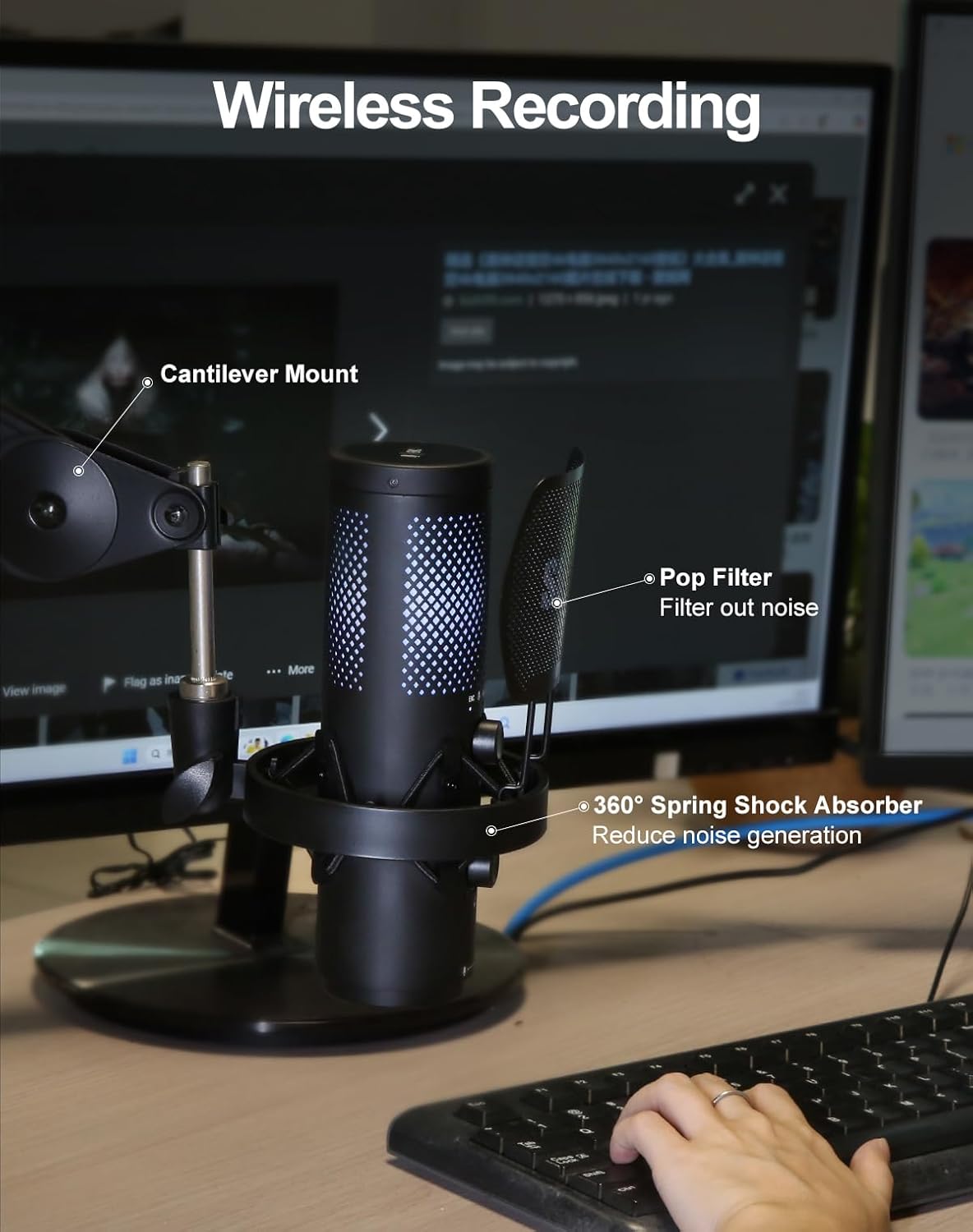 Wireless USB Microphone for St - огляд і ціна Pc Gaming Rgb
